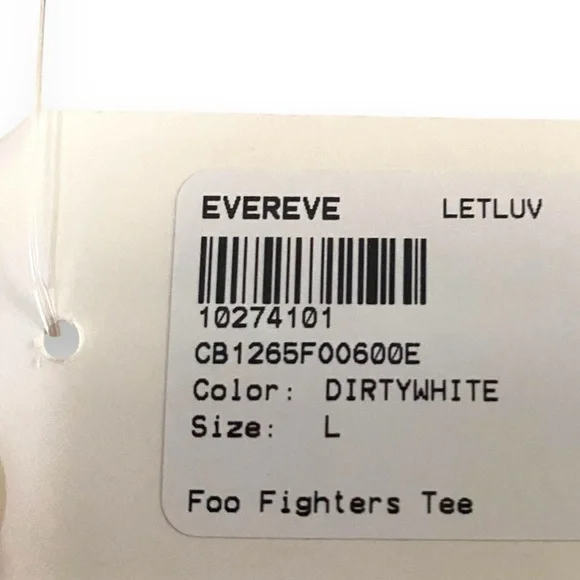 NWT Letluv Foo Fighters Graphic Tee Size Large Evereve - Picture 5 of 8